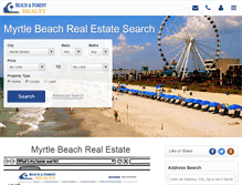 Tablet Screenshot of beachandforestrealty.com